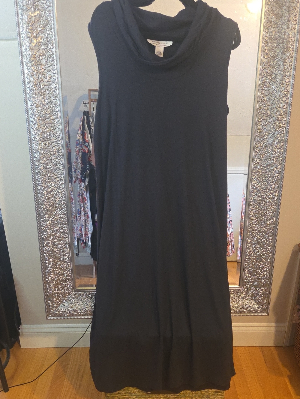 FREELANCE Lenzing Modal Feel The Difference Black Cowl Neck Sleeveless Dress